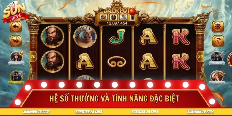 Game có hệ số thưởng và tính năng quay thưởng thú vị