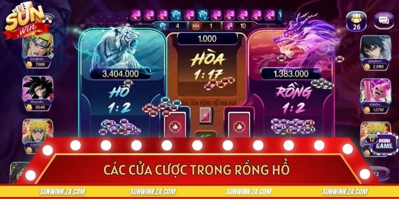 Nắm rõ các cửa cược trong game